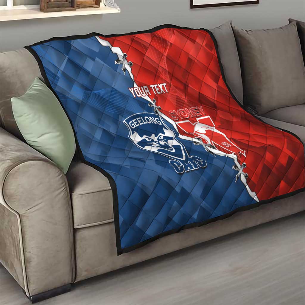 Custom Swans And Cats Football Quilt 2024 Together Dynamic Version