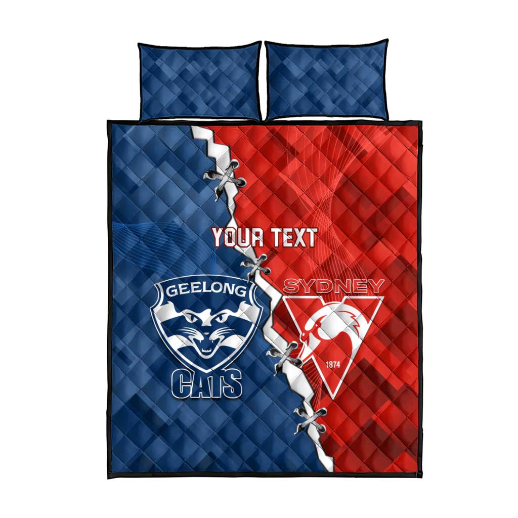 Custom Swans And Cats Football Quilt Bed Set 2024 Together Dynamic Version