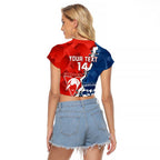 Custom Swans And Cats Football Raglan Cropped T Shirt 2024 Together Dynamic Version