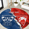 Custom Swans And Cats Football Round Carpet 2024 Together Dynamic Version