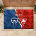 Custom Swans And Cats Football Rubber Doormat 2024 Together Dynamic Version