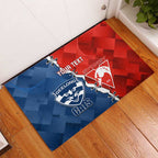 Custom Swans And Cats Football Rubber Doormat 2024 Together Dynamic Version