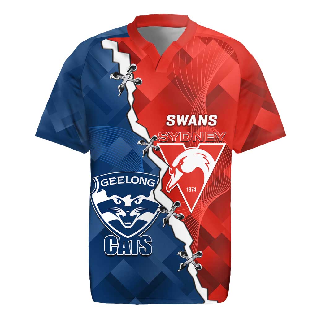 Custom Swans And Cats Football Rugby Jersey 2024 Together Dynamic Version