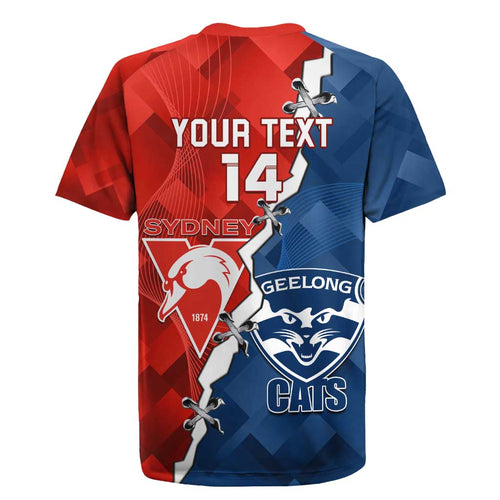 Custom Swans And Cats Football Rugby Jersey 2024 Together Dynamic Version