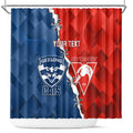 Custom Swans And Cats Football Shower Curtain 2024 Together Dynamic Version