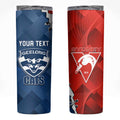 Custom Swans And Cats Football Skinny Tumbler 2024 Together Dynamic Version
