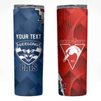 Custom Swans And Cats Football Skinny Tumbler 2024 Together Dynamic Version