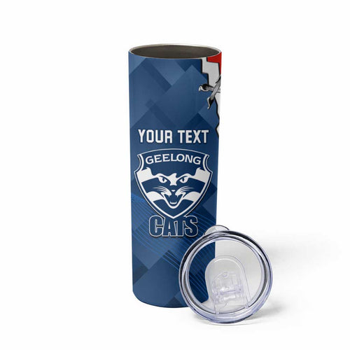 Custom Swans And Cats Football Skinny Tumbler 2024 Together Dynamic Version