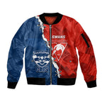 Custom Swans And Cats Football Sleeve Zip Bomber Jacket 2024 Together Dynamic Version
