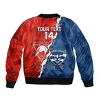 Custom Swans And Cats Football Sleeve Zip Bomber Jacket 2024 Together Dynamic Version