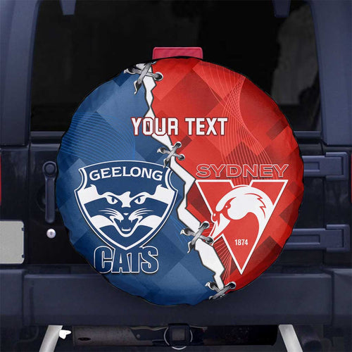 Custom Swans And Cats Football Spare Tire Cover 2024 Together Dynamic Version