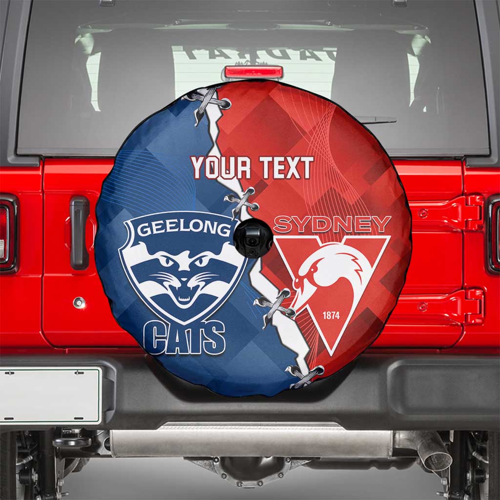 Custom Swans And Cats Football Spare Tire Cover 2024 Together Dynamic Version