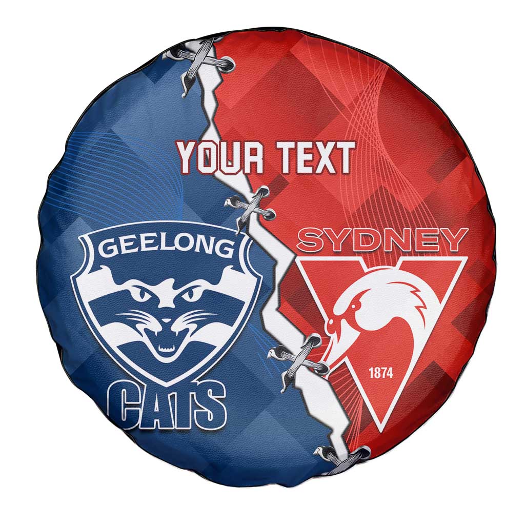 Custom Swans And Cats Football Spare Tire Cover 2024 Together Dynamic Version