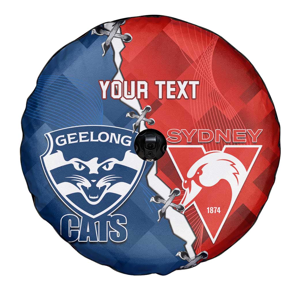 Custom Swans And Cats Football Spare Tire Cover 2024 Together Dynamic Version