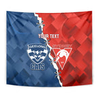 Custom Swans And Cats Football Tapestry 2024 Together Dynamic Version