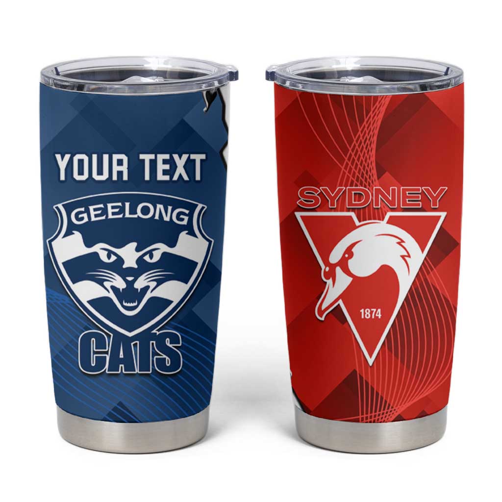 Custom Swans And Cats Football Tumbler Cup 2024 Together Dynamic Version