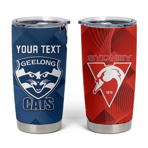 Custom Swans And Cats Football Tumbler Cup 2024 Together Dynamic Version