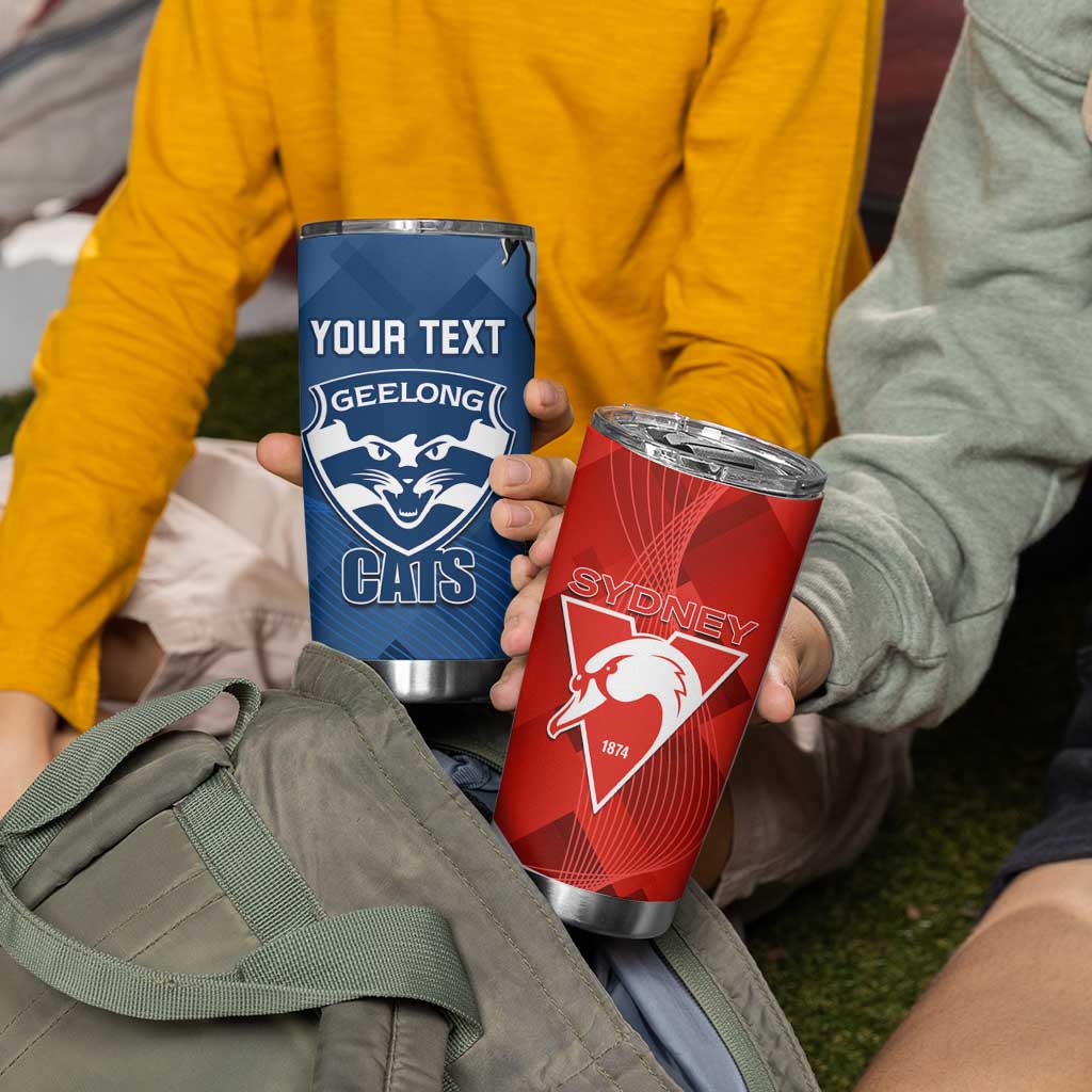 Custom Swans And Cats Football Tumbler Cup 2024 Together Dynamic Version