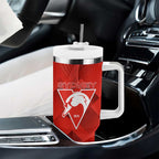 Custom Swans And Cats Football Tumbler With Handle 2024 Together Dynamic Version