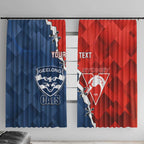 Custom Swans And Cats Football Window Curtain 2024 Together Dynamic Version