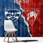 Custom Swans And Cats Football Window Curtain 2024 Together Dynamic Version