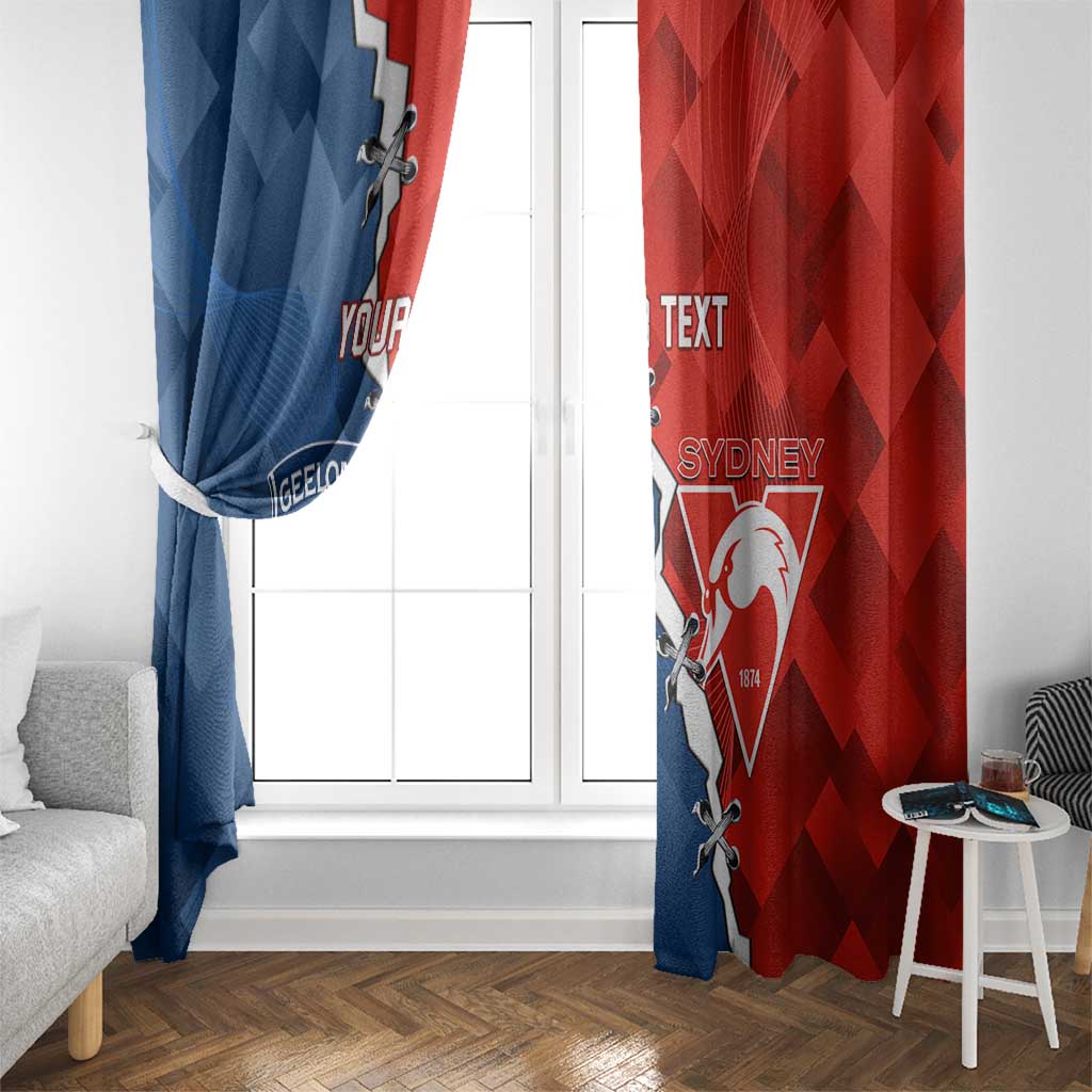Custom Swans And Cats Football Window Curtain 2024 Together Dynamic Version