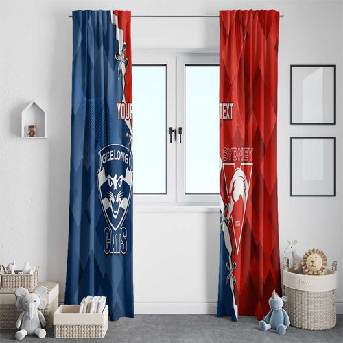 Custom Swans And Cats Football Window Curtain 2024 Together Dynamic Version