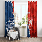 Custom Swans And Cats Football Window Curtain 2024 Together Dynamic Version