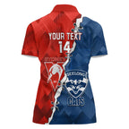 Custom Swans And Cats Football Women Polo Shirt 2024 Together Dynamic Version