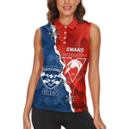 Custom Swans And Cats Football Women Sleeveless Polo Shirt 2024 Together Dynamic Version