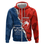 Custom Swans And Cats Football Zip Hoodie 2024 Together Dynamic Version
