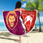 Custom Swans And Lions Football Beach Blanket 2024 Go Champions Final Dynamic Version
