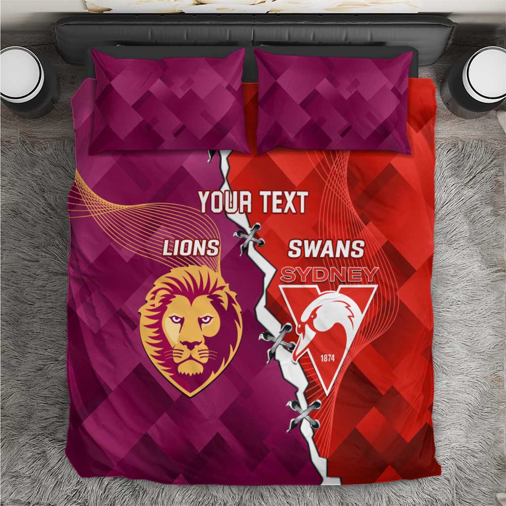 Custom Swans And Lions Football Bedding Set 2024 Go Champions Final Dynamic Version