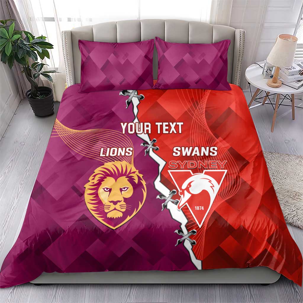 Custom Swans And Lions Football Bedding Set 2024 Go Champions Final Dynamic Version