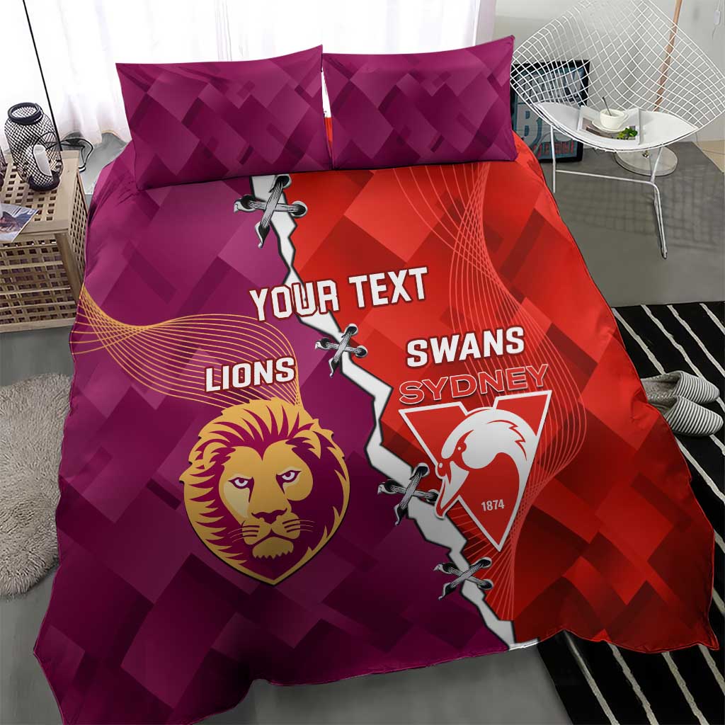 Custom Swans And Lions Football Bedding Set 2024 Go Champions Final Dynamic Version
