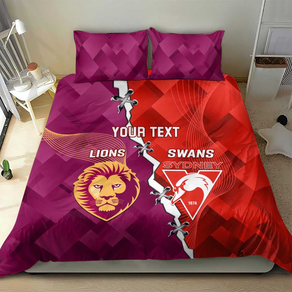Custom Swans And Lions Football Bedding Set 2024 Go Champions Final Dynamic Version