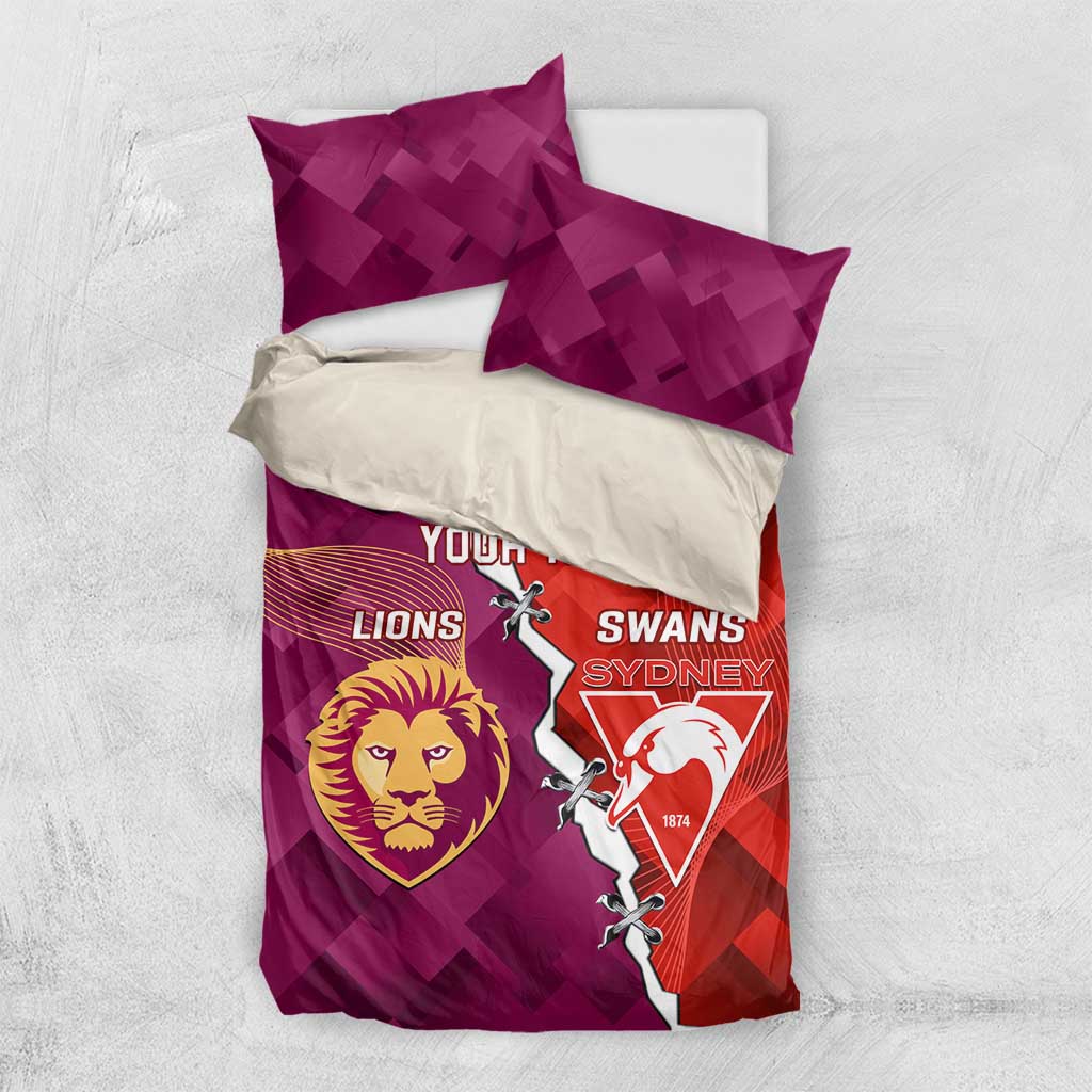 Custom Swans And Lions Football Bedding Set 2024 Go Champions Final Dynamic Version