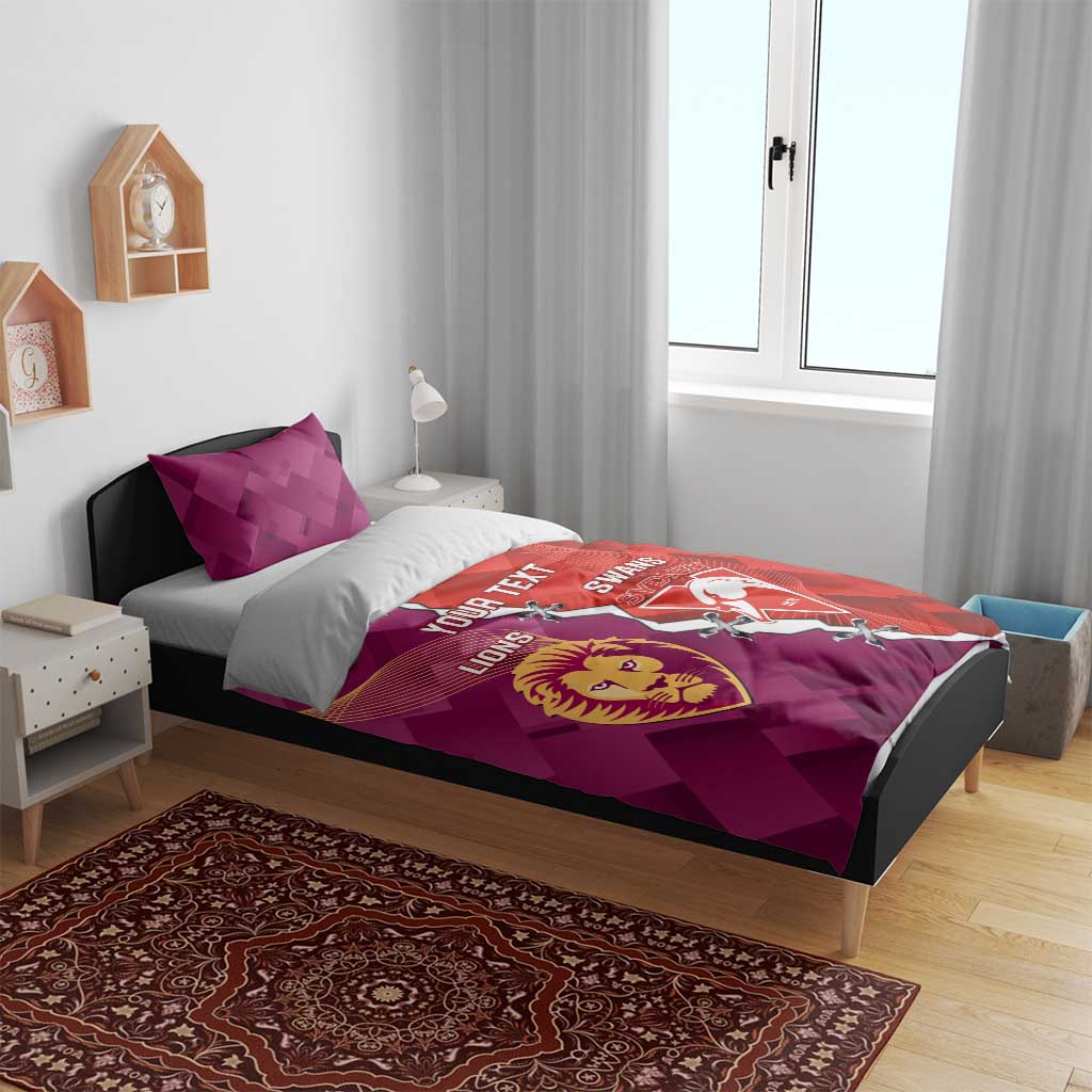 Custom Swans And Lions Football Bedding Set 2024 Go Champions Final Dynamic Version
