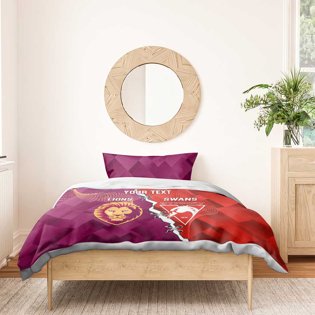 Custom Swans And Lions Football Bedding Set 2024 Go Champions Final Dynamic Version