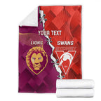 Custom Swans And Lions Football Blanket 2024 Go Champions Final Dynamic Version