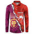 Custom Swans And Lions Football Button Sweatshirt 2024 Go Champions Final Dynamic Version