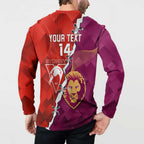 Custom Swans And Lions Football Button Sweatshirt 2024 Go Champions Final Dynamic Version