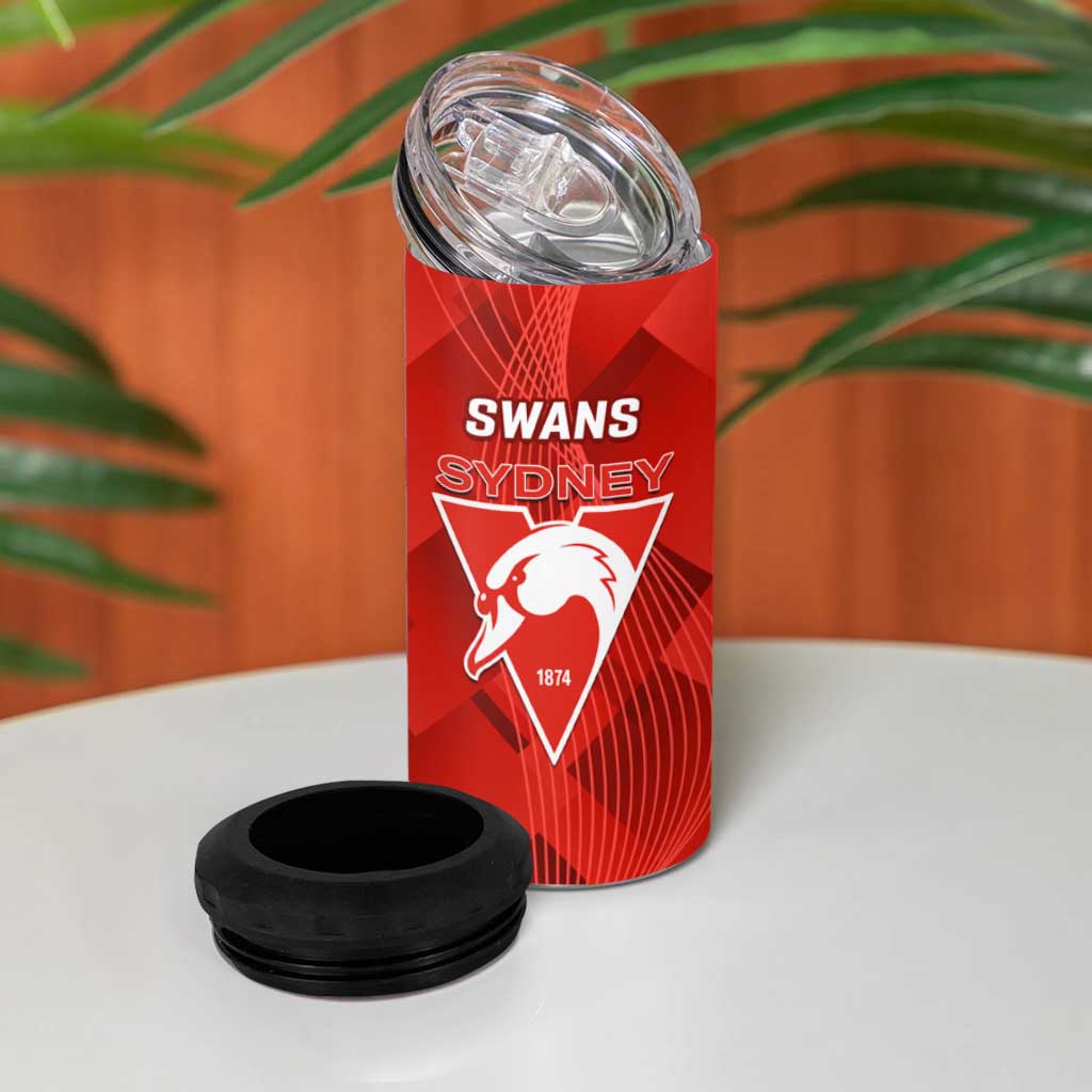 Swans And Lions Football 4 in 1 Can Cooler Tumbler 2024 Go Champions Final Dynamic Version