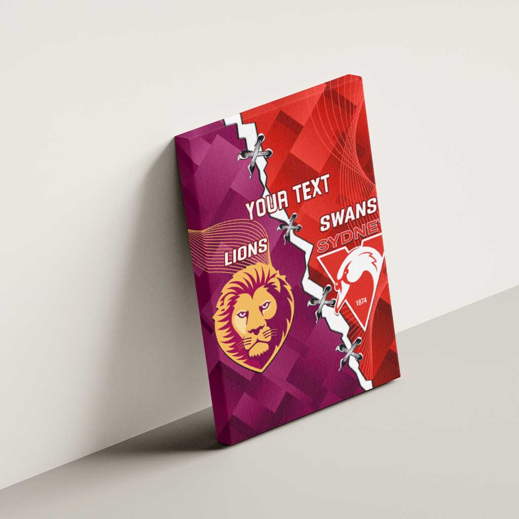 Custom Swans And Lions Football Canvas Wall Art 2024 Go Champions Final Dynamic Version