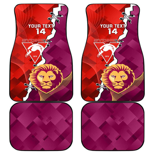 Custom Swans And Lions Football Car Mats 2024 Go Champions Final Dynamic Version