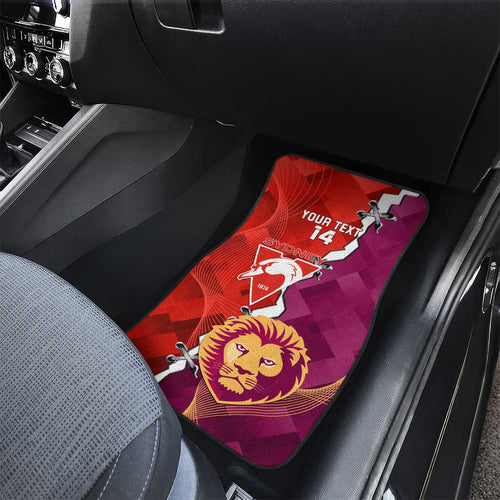 Custom Swans And Lions Football Car Mats 2024 Go Champions Final Dynamic Version