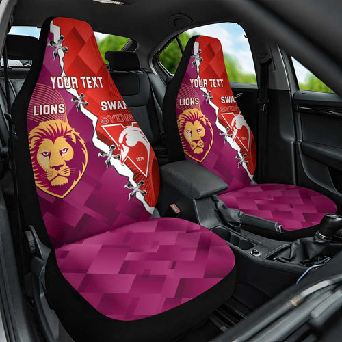 Custom Swans And Lions Football Car Seat Cover 2024 Go Champions Final Dynamic Version