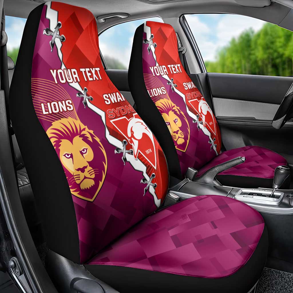 Custom Swans And Lions Football Car Seat Cover 2024 Go Champions Final Dynamic Version