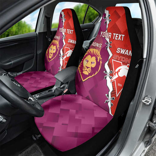 Custom Swans And Lions Football Car Seat Cover 2024 Go Champions Final Dynamic Version