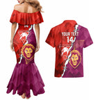 Custom Swans And Lions Football Couples Matching Mermaid Dress and Hawaiian Shirt 2024 Go Champions Final Dynamic Version